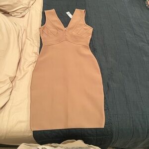 New York & Company Tan Mini Dress